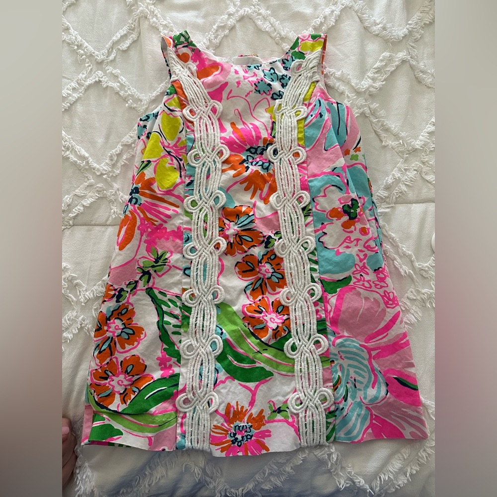 Floral Sleeveless Dress with Beaded Detail